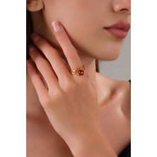 14 Ayar Altın Mardin Işi Kafesli Akik Yüzük