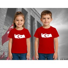 Unisex Ay Yıldızlı T-Shirt 19 Mayıs 29 Ekim 23 Nisan 10 Kasım Atatürk Çocuk Tişört