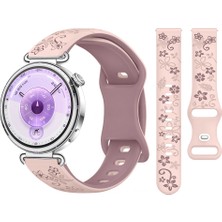 Huawei Watch Gt6 41MM Uyumlu Floraflex Çiçek Desenli Yumuşak Soft Silikon Kordon