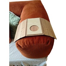 Ahşap Kolçak Organizer Bardaklıklı Kol Dayama – 45X25 cm Mdf – Kaymaz Tabanlı (Siyah-Ahşap / Krem-Ahşap / Tam Ahşap)