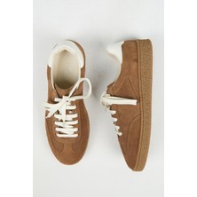 Krähe Palminteri 2 Erkek Hakiki Deri Bağcıklı Kum-Ekru Sneakers