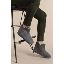 Riva Shoes Kaşe Erkek Kışlık Panduf Ev Botu Ev Ayakkabısı Yumuşak Taban