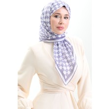 Desenli Soft Eşarp 70294-03 Lila
