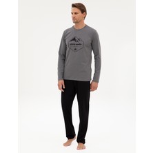 Pierre Cardin Erkek Koyu Gri Pijama Takımı 50322632-VR080