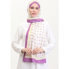 Desenli Soft Şal 70265-04 Mor Sarı