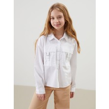 Lc Waikiki Yeni Sezon Basic Uzun Kollu Kız Çocuk Gömlek