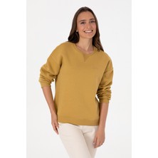 U.S. Polo Assn. Kadın Camel Şardonlu Bisiklet Yaka Basic Sweatshırt 50313586-VR151