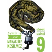 Protection 10 mm 1 Metre 50 cm Kesilmez Motorsiklet Zincir Kilit Motor Kilidi  Motorsiklet Kilidi