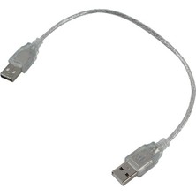 USB Erkek-Erkek Kablo 50 cm Şeffaf Powermaster (20'li Paket)