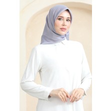 Düz Kristal Eşarp 70252-30 Açık Gri