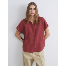 Lc Waikiki Yeni Sezon Dokulu Müslin Kadın Gömlek