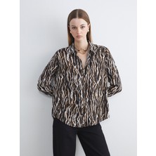 Lc Waikiki Yeni Sezon Leopar Desenli Kadın Gömlek