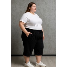 BSBYN-2325-BATTAL Beden Bayan Düz Kapri