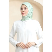 Düz Kristal Eşarp 70252-19 Mint Yeşili