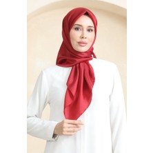 Düz Kristal Eşarp 70252-25 Açık Bordo