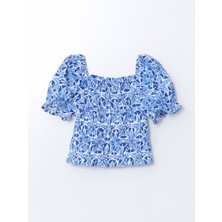 Lc Waikiki Yeni Sezon Kare Yaka Kız Çocuk Crop Bluz