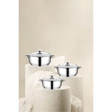 Taç Bengü Pro 6 Parça Çelik Sahan Set 8094 (16-18-20)