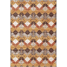 Aren Halı Affori Geometrik Multi Polyester ve Pamuklu Yıkanabilir Kaydırmaz Taban Dijital Baskı Halı
