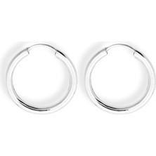 Oya Silver Gümüş Halka Küpe 3mm KALINLIK-2X2CM