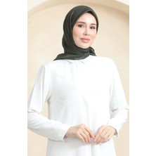Düz Kristal Eşarp 70252-23 Koyu Haki