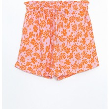 Lc Waikiki Yeni Sezon Beli Lastikli Çiçekli Kız Çocuk Şort