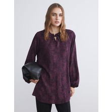 Lc Waikiki Yeni Sezon Bağlamalı Yaka Desenli Bluz