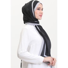 Kehribar Şal 70240-01 Siyah Gri