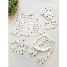 Panfilia %100 Pamuk Yenidoğan Erkek Bebek 5 Parça Hastane Çıkış Seti