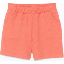 Lc Waikiki Yeni Sezon Beli Lastikli Dokulu Kız Çocuk Şort