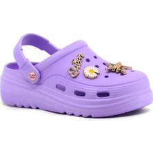 Yüksek Taban Papatya Taşlı Cross Terlik