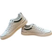 Marcomen Orjinal Deri 21105 Casual Erkek Siyah Rugan Beyaz Ayakkabı