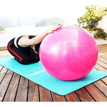 CKSpor 55 cm Pembe Pilates Topu Dayanıklı Yoga Egzersiz Topu Tekil Kullanım Amaçlı
