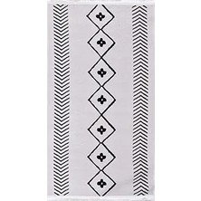Aren Halı Corcolle Modern Gri Polyester ve Pamuklu Kaydırmaz Tabanlı Dijital Baskı Halı