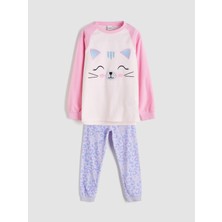 Lc Waikiki Yeni Sezon Bisiklet Yaka Polar Kız Çocuk Pijama Takımı