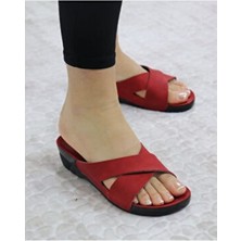 Kadın Kırmızı Venedik/9 Ortopedik Terlik