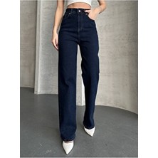 Linarose Kadın Palazzo Esnek Bol Paça Kot Pantolon Pamuk - Elastan Kumaş ile Günlük Rahatlık