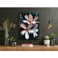 Beyaz Çiçek - Ahşap Mdf Tablo