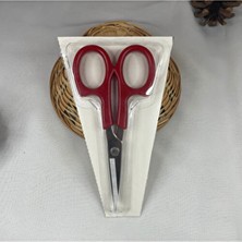 Hard Steel Nakış Dikiş Elişi Makası Kırmızı Saplı 12.5 cm Çelik Uçlu Mini Makas - 1 Adet