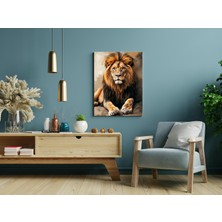 Aslan Sert ve Asil - Ahşap Mdf Tablo