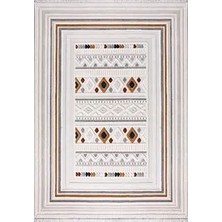 Aren Halı Montejo Çerçeveli Multi Polyester Pamuk Tabanlı Makine Halısı