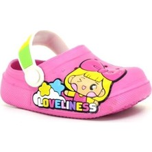 Kız Çocuk Prenses Figürlü Kaydırmaz Kreş Rahat Tabanlı Havuz-Plaj-Tatil-Bahçe Cross Terlik Sandalet