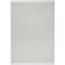 Aren Halı Stonor Modern Beyaz Polyester Makine Halısı
