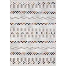 Aren Halı Manerbio Geometrik Multi Polyester Kaydırmaz Taban Makine Halısı
