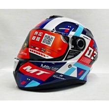 Targo S Sergio Garcia D7 Şeffaf Vizörlü V-14B Kapalı Kask Parlak Renk