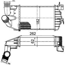 Mahle CI510000S - Turbo Radyatörü Intercooler Astra H-Zafıra Al/pl/brz 262×181.5X62
