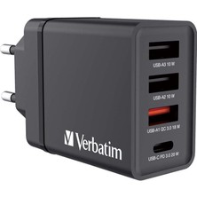 CHR-30EU1 30W Wıth 1 x Usb-C® Pd 20 W / 1 x Usb-A Qc 3.0 / 2 x Usb-A 10W Black (Eu) USB Şarj Cihazı