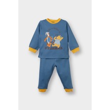 DeFacto %100 Pamuklu Disney Winnie Beli Lastikli Pijama Takımı Erkek Bebek F4582A525WN