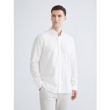Lc Waikiki Yeni Sezon Slim Fit Uzun Kollu Armürlü Erkek Gömlek
