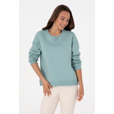 U.S. Polo Assn. Kadın Mint Şardonlu Bisiklet Yaka Basic Sweatshırt 50313586-VR090