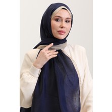 Kehribar Lüks Şal 70274-11 Lacivert Bej